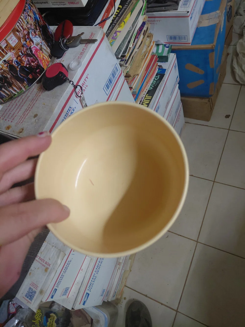 vintage Walt Disney Productions plastic footed cereal or snack bowl